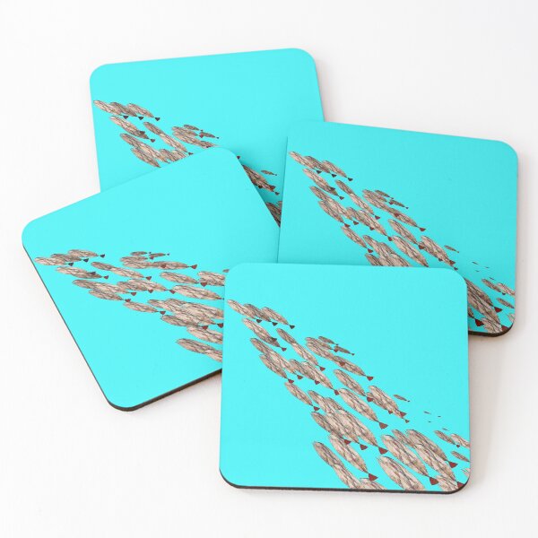 Item preview, Expressionist Abstract Art - School of Fish designed and sold by carolpatricia.
