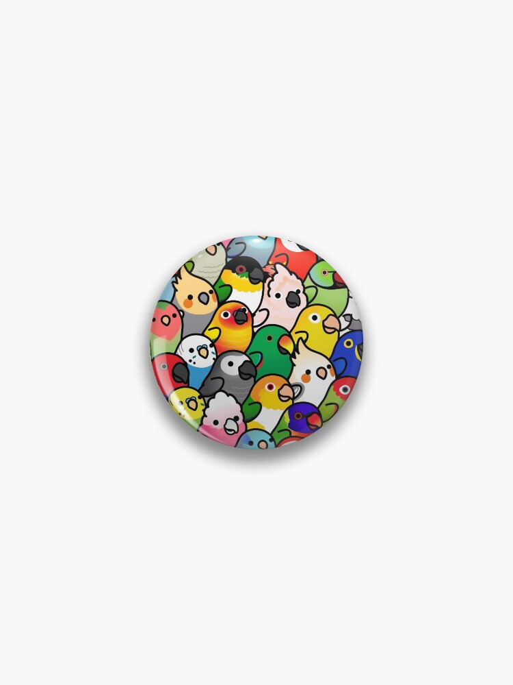 Thumbnail 1 of 3, Pin, Everybirdy Pattern designed and sold by birdhism.