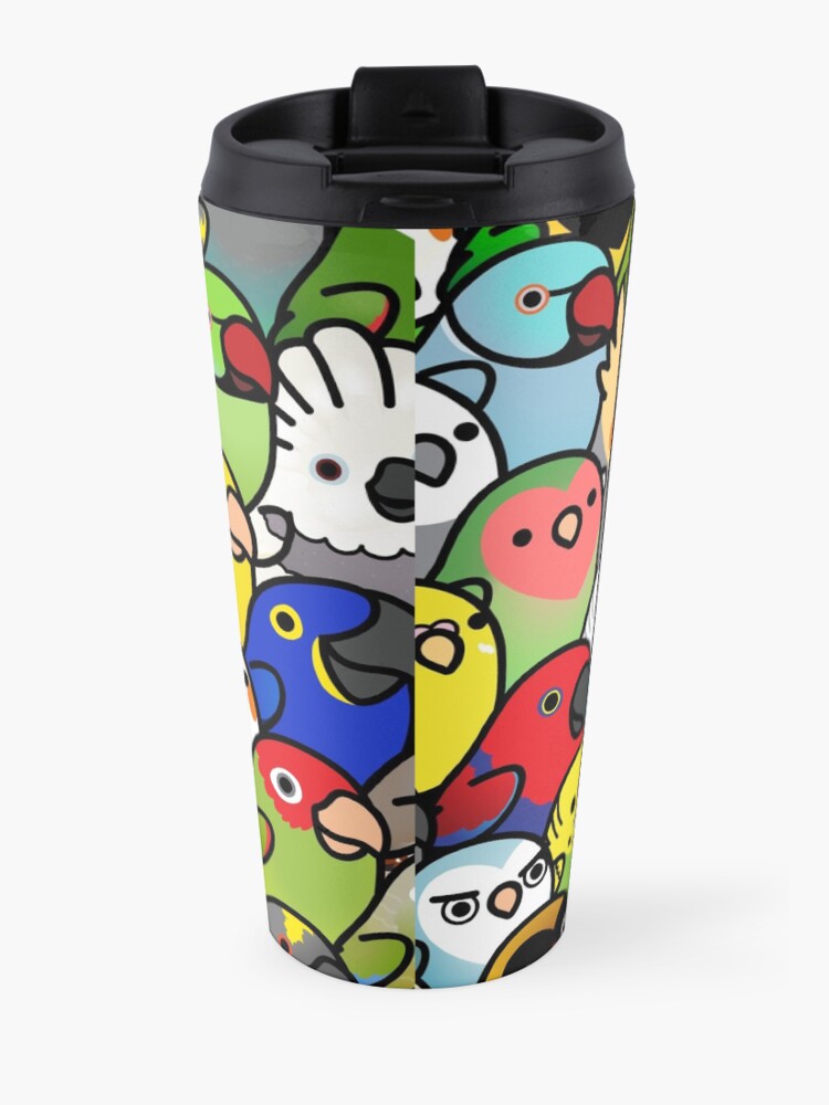 Alternate view of Everybirdy Pattern Travel Coffee Mug