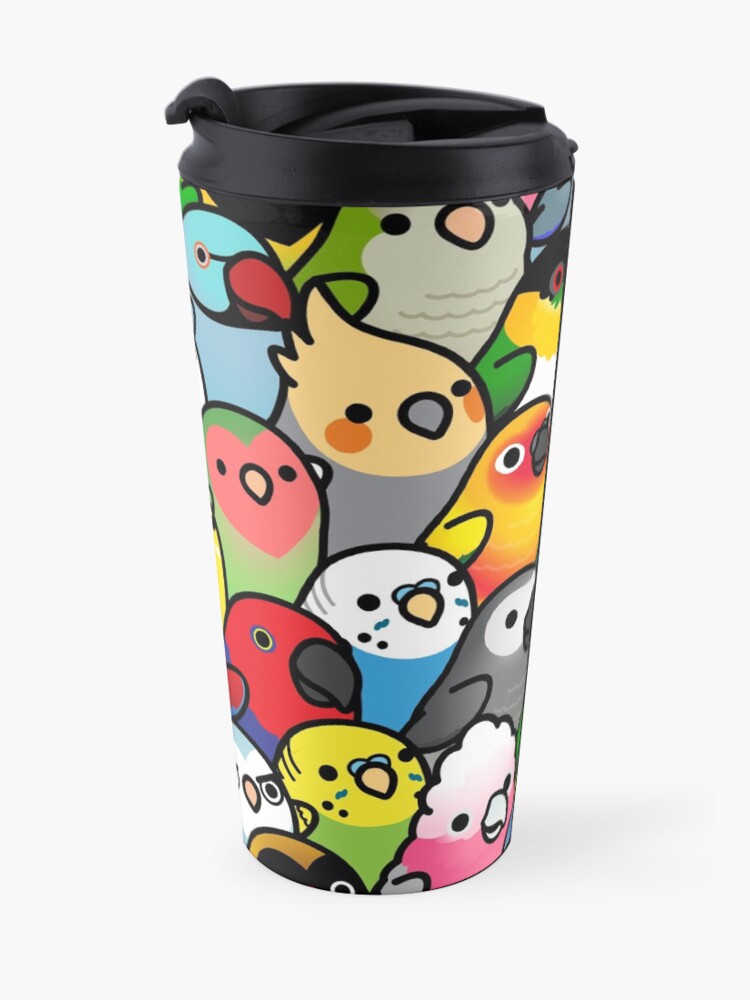 Alternate view of Everybirdy Pattern Travel Coffee Mug