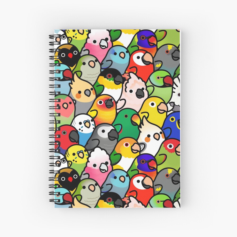 Everybirdy Pattern Spiral Notebook