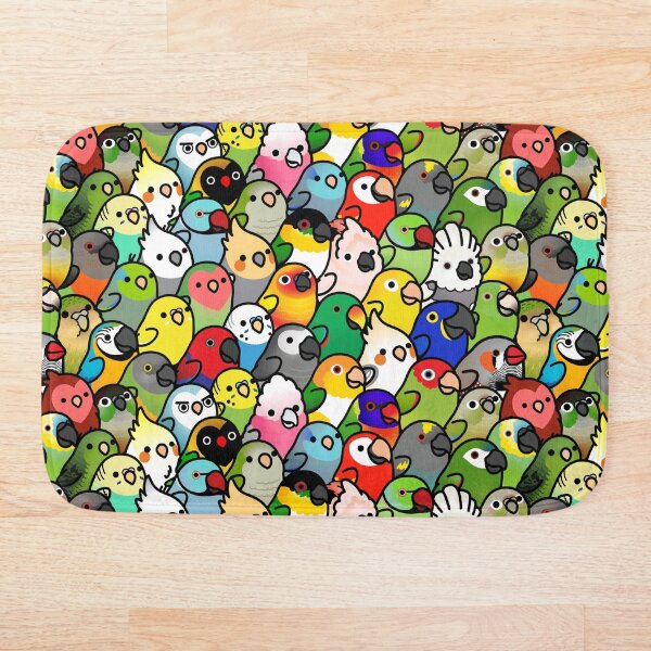 Everybirdy Pattern Bath Mat