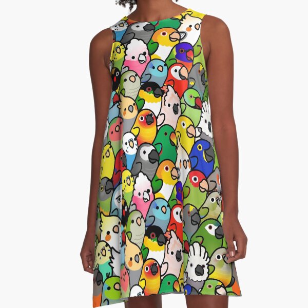 Everybirdy Pattern A-Line Dress