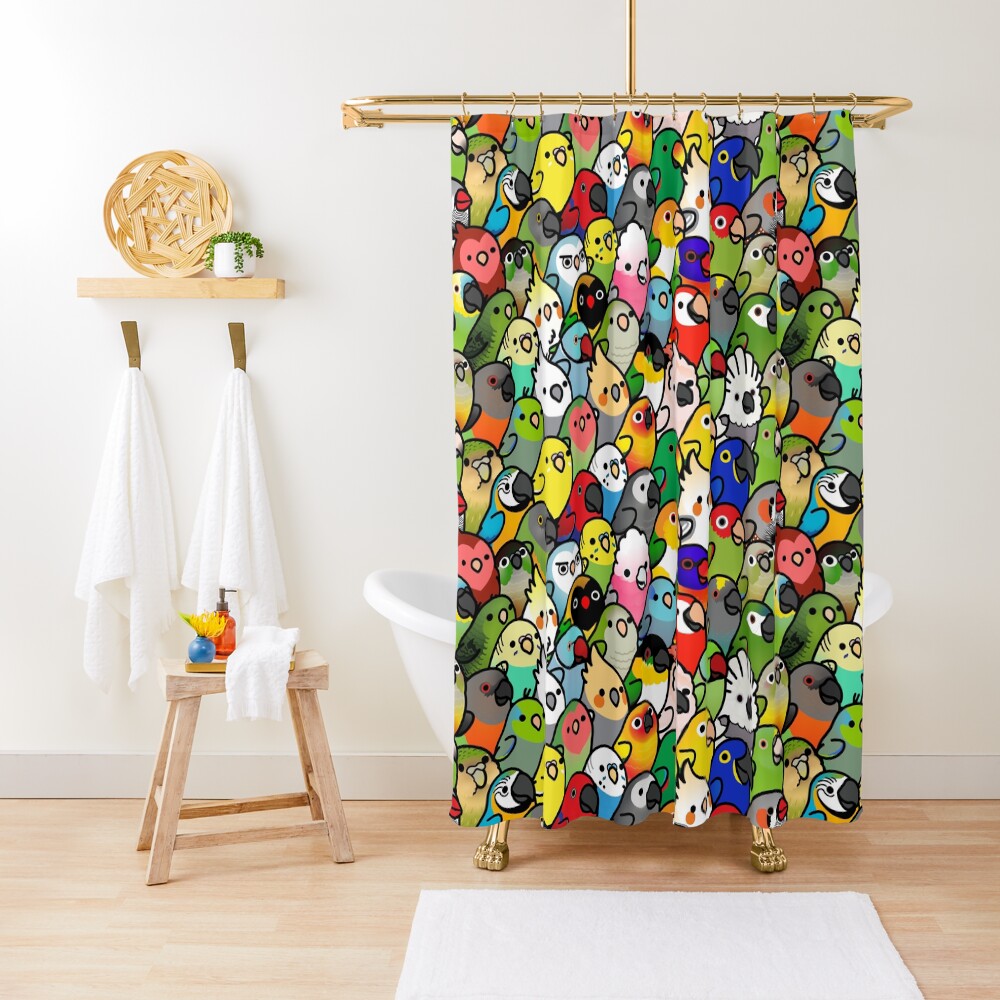 Everybirdy Pattern Shower Curtain