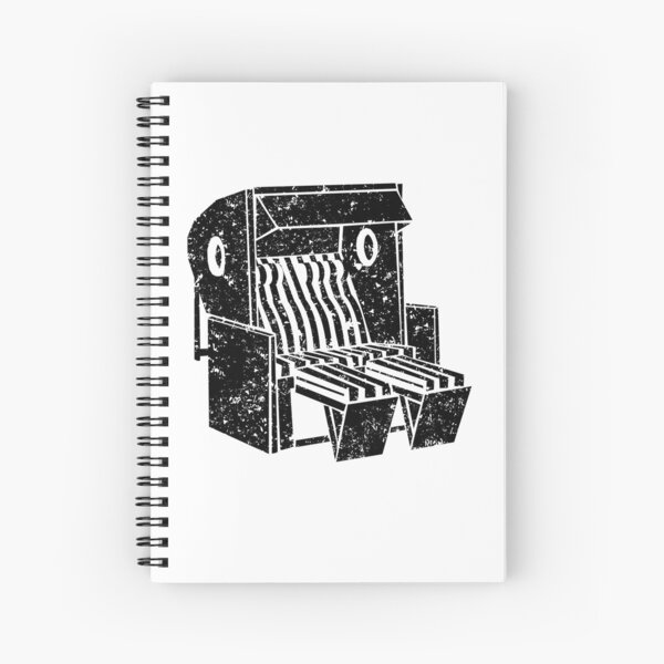 Beach chair illustration by Clarissa Schwarz Spiral Notebook