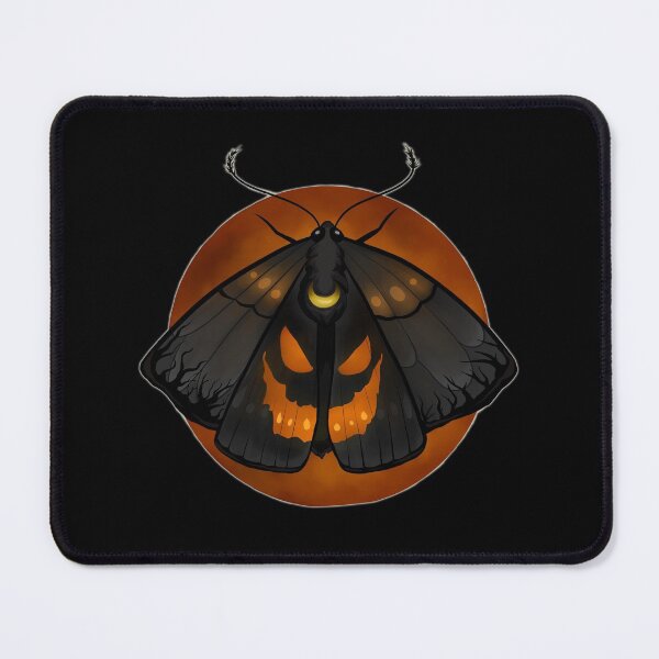 Harvest Moon Jack-o-Lantern Moth Mouse Pad