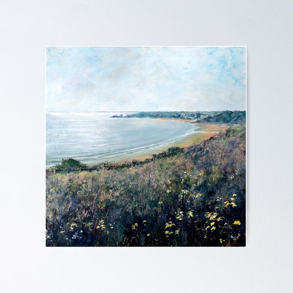 'Wiseman's Bridge to Saundersfoot' in acrylics Poster