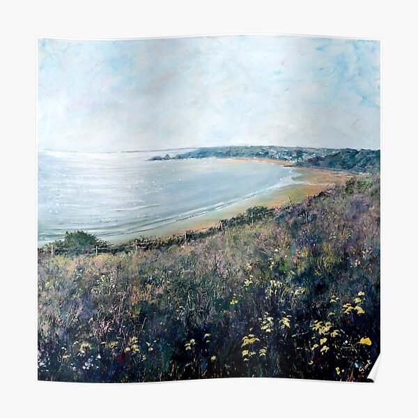 'Wiseman's Bridge to Saundersfoot' in acrylics Poster