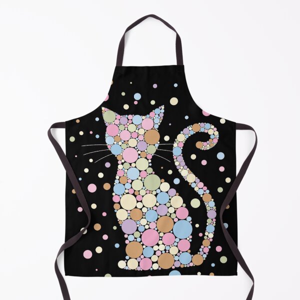 Item preview, Cat silhouette made with color dots designed and sold by StencilMyst ..