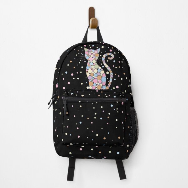 Item preview, Cat silhouette made with color dots designed and sold by StencilMyst ..