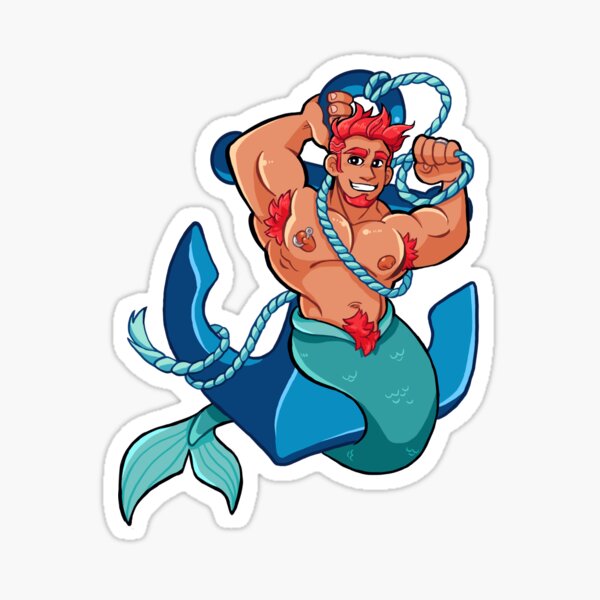 Mermay Merman Glossy Sticker