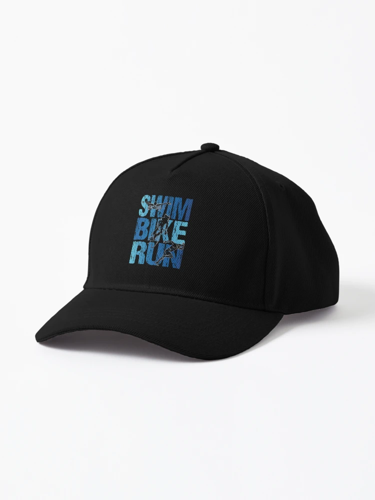 Swim Bike Run Vintage Triathlon Cap for Sale by TheInkElephant Redbubble
