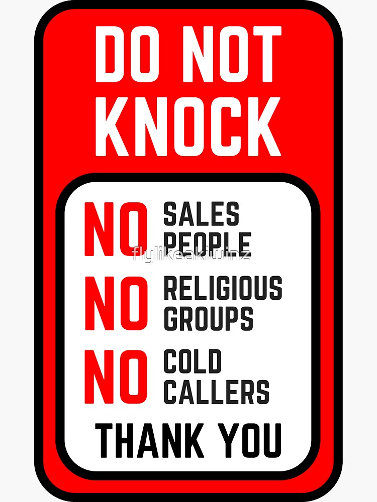 do-not-knock-sticker-for-sale-by-flylikeakiwinz-redbubble