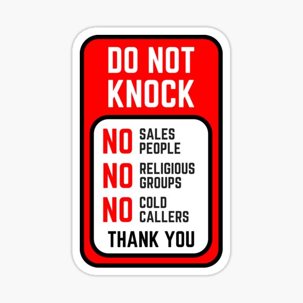 Do Not Knock Stickers for Sale Redbubble