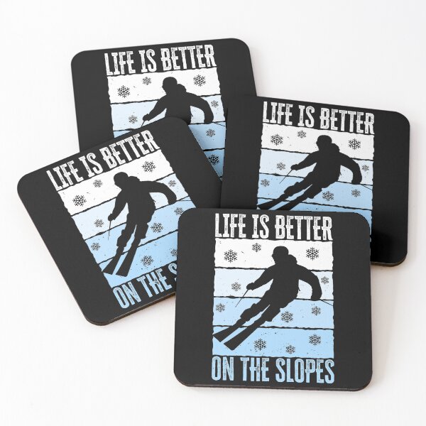 Item preview, Funny Skiing quote, Life is better on the slopes, Gift for skier designed and sold by AS-Shirts.