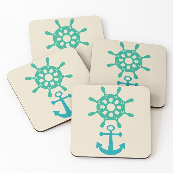 Item preview, NAUTICAL SHIP'S WHEEL AND ANCHOR - UnBlink Studio by Jackie Tahara designed and sold by Jackie Tahara of UnBlink Studio.