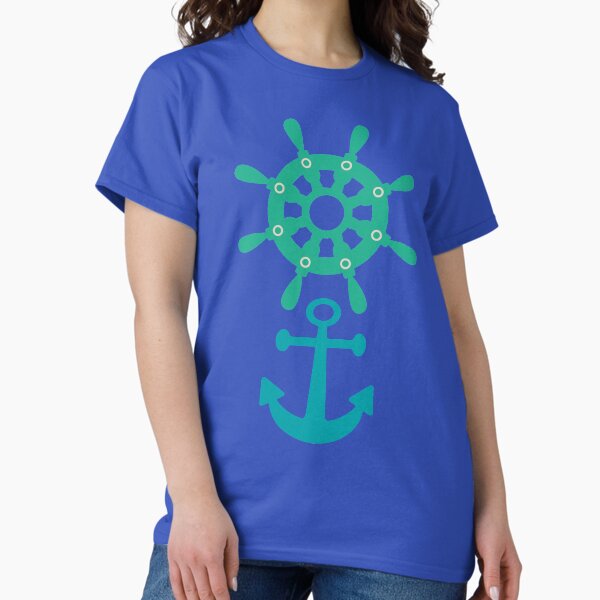 Item preview, NAUTICAL SHIP'S WHEEL AND ANCHOR - UnBlink Studio by Jackie Tahara designed and sold by Jackie Tahara of UnBlink Studio.