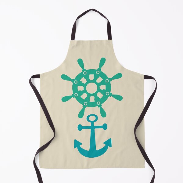 Item preview, NAUTICAL SHIP'S WHEEL AND ANCHOR - UnBlink Studio by Jackie Tahara designed and sold by Jackie Tahara of UnBlink Studio.