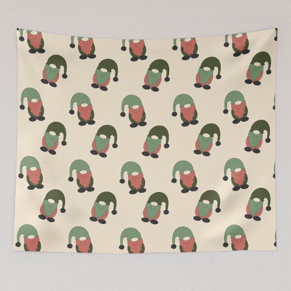 Item preview, Cozy Retro Garden Gnome Thanksgiving Christmas Gnomies Pattern designed and sold by retroyule.