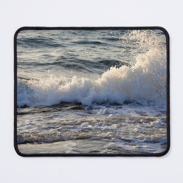 Item preview, Splish splash spray and seasalt as waves hit Cyprus rocky shore. designed and sold by rayscollection.