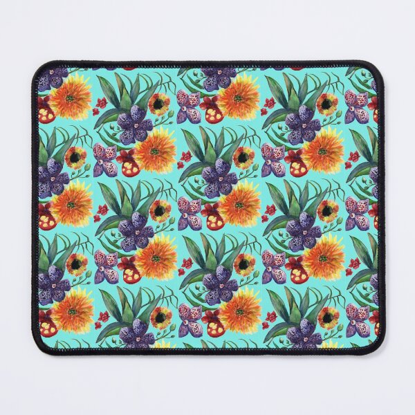 Item preview, Tropical flowers pattern, beach decor, floral pattern, summer decor, watercolor designed and sold by discolemons.