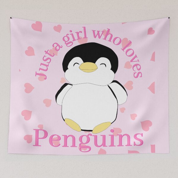Artikelvorschau, Ein Mädchen, das Pinguine liebt kawaii hearts entworfen und verkauft von brendanre.