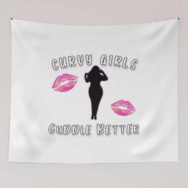 Item preview, curvy girls cuddle better  designed and sold by Havic  Tees.