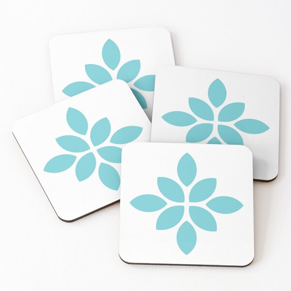 Item preview, teal flower ornament shape designed and sold by aquanour.