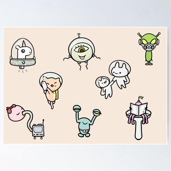 ALIEN Sticker by Kate Illustrates  Dessin hippie, Fond d'ecran dessin,  Mini dessin