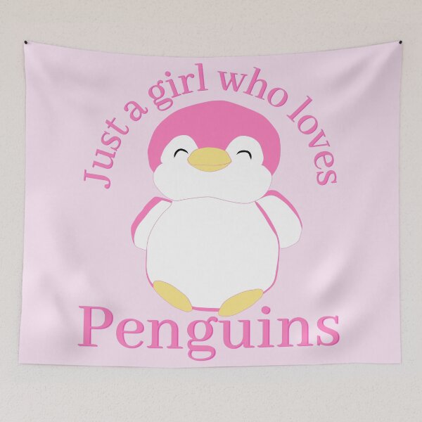 Artikelvorschau, Mädchen, das Pinguine liebt kawaii pink entworfen und verkauft von brendanre.