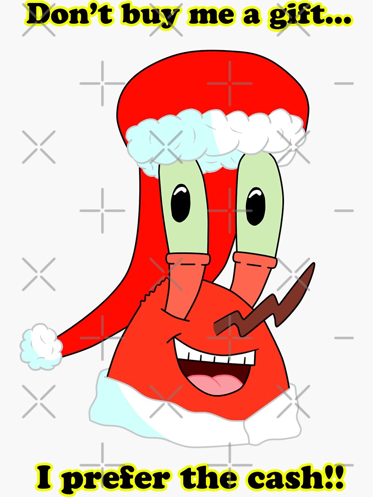 Mr Krabs Christmas Limited Time Only Sticker For Sale By Iedasb