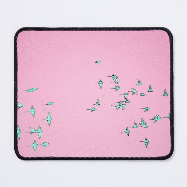 Item preview, Turquoise Birds Flying through a Pink Sky designed and sold by Digitaldingo.
