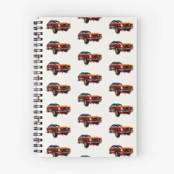 Item preview, Red 1966 Ford Mustang Convertible Pony Watercolor  designed and sold by Andreea Eva Herczegh.