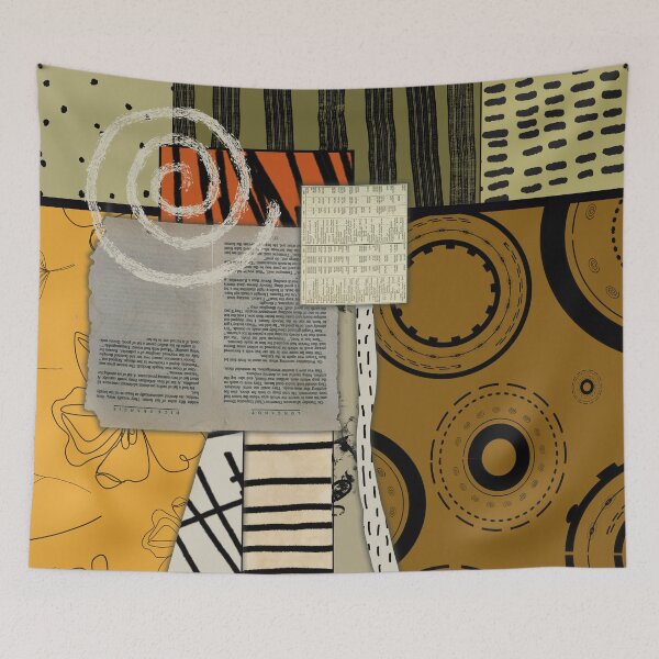 Item preview, Modern Mixed Media Collage Art designed and sold by NancyMerkle.