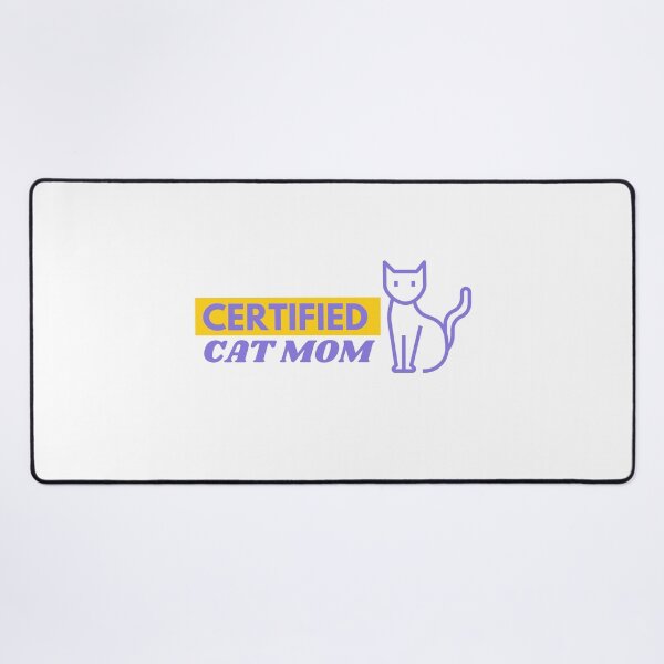 Item preview, Certified Cat Mom Cool Purple Yellow designed and sold by Ahmer Qureshi.