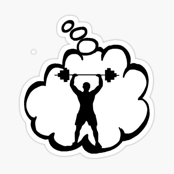 Day Dreaming Would Rather be LiftingThought Bubble Sticker