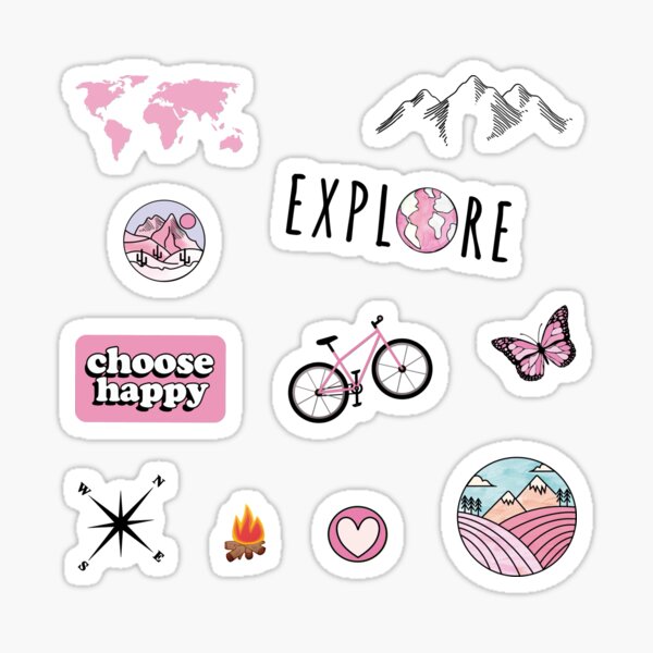 Cute Vinyl Stickers for Water bottles Cute AestheticTrendy Vsco Laptop  Stickers for Mac book Travel Cass Hydro Flask Guitar Bike