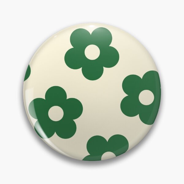 Item preview, Minimalistic Forest Green Flower Print designed and sold by hollylynette.