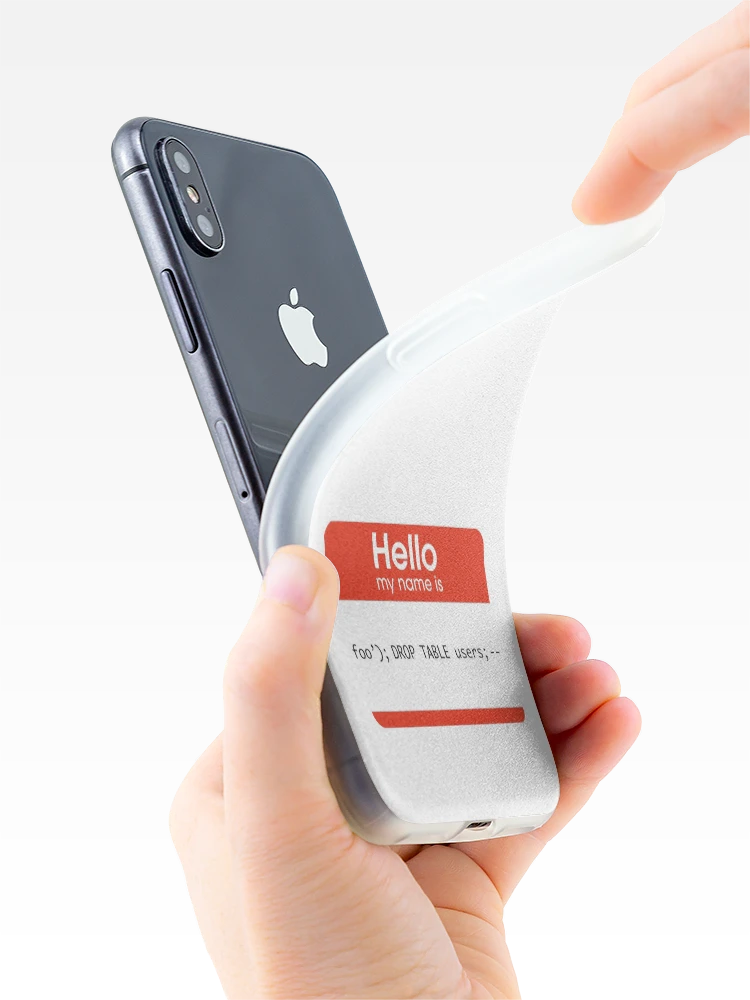 Thumbnail 4 of 5, iPhone Case, Hello My Name Is SQL Injection designed and sold by thomasesmith.