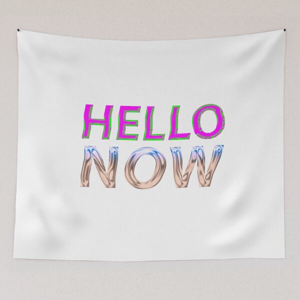Item preview, Chrome Vintage 2000's Hello Now Text designed and sold by Ahmer Qureshi.
