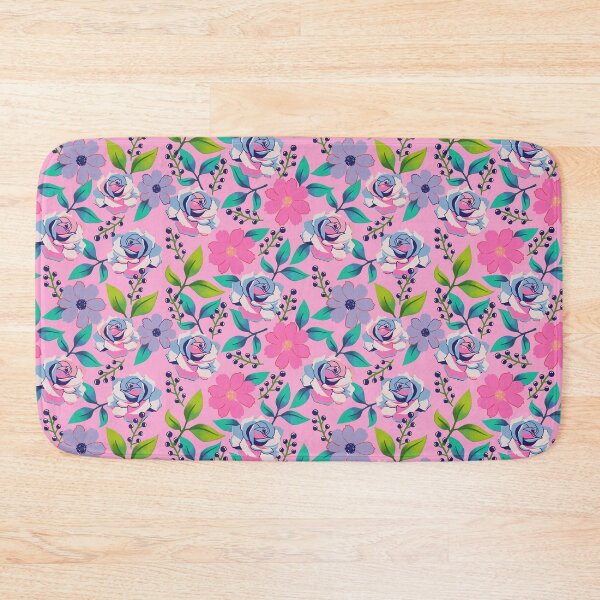 Item preview, Bright Florals on Pink designed and sold by Cass Noel Studio.