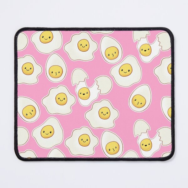 Item preview, Happy Kawaii Eggs on Pink designed and sold by Cass Noel Studio.