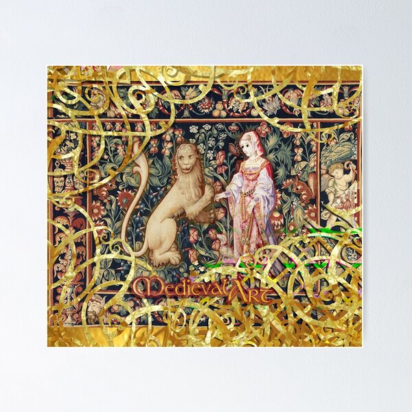 Medieval Art - Lady, Dog and the Royal Lion (by ACCI)
