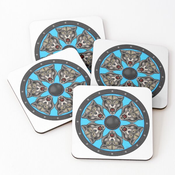 Item preview, Six Wolves Norse Round Shield designed and sold by Longhausart.