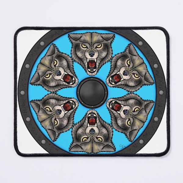 Item preview, Six Wolves Norse Round Shield designed and sold by Longhausart.