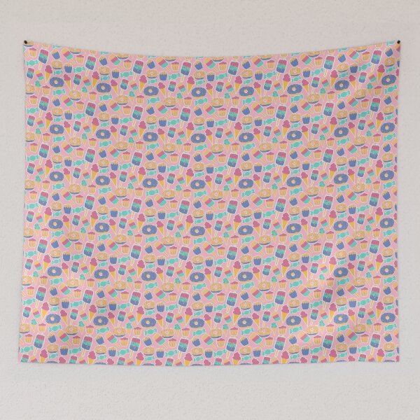 Item preview, Ice cream popsicle and donuts pattern designed and sold by RafaelLima7.