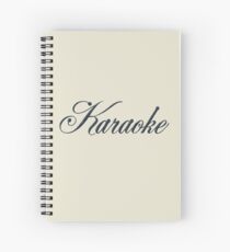 Vintage Karaoke (black) Spiral Notebook