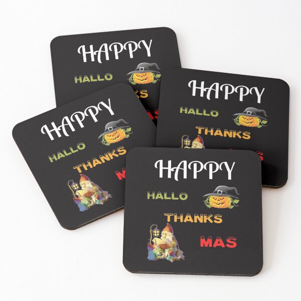 Item preview,  Happy Hallo Thanks Mas T-Shirt, thanksgiving Halloween and chrismas T-Shirt designed and sold by Unique styl  DeSigNe.