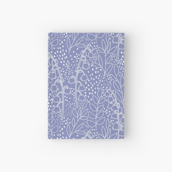 Lily of The Valley Pattern 2 - Periwinkle Hardcover Journal