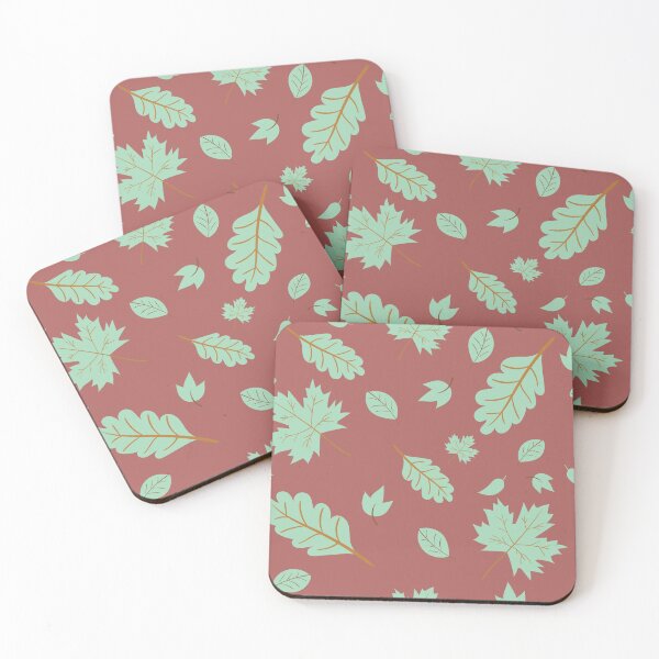 Item preview, Light Teal Falling Autumn Leaves designed and sold by Trinket-Trickster.